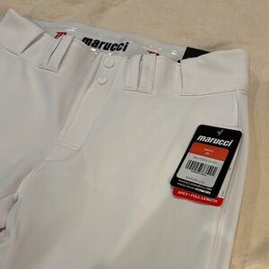 Marucci White Full-Length Baseball Pants—men’s medium